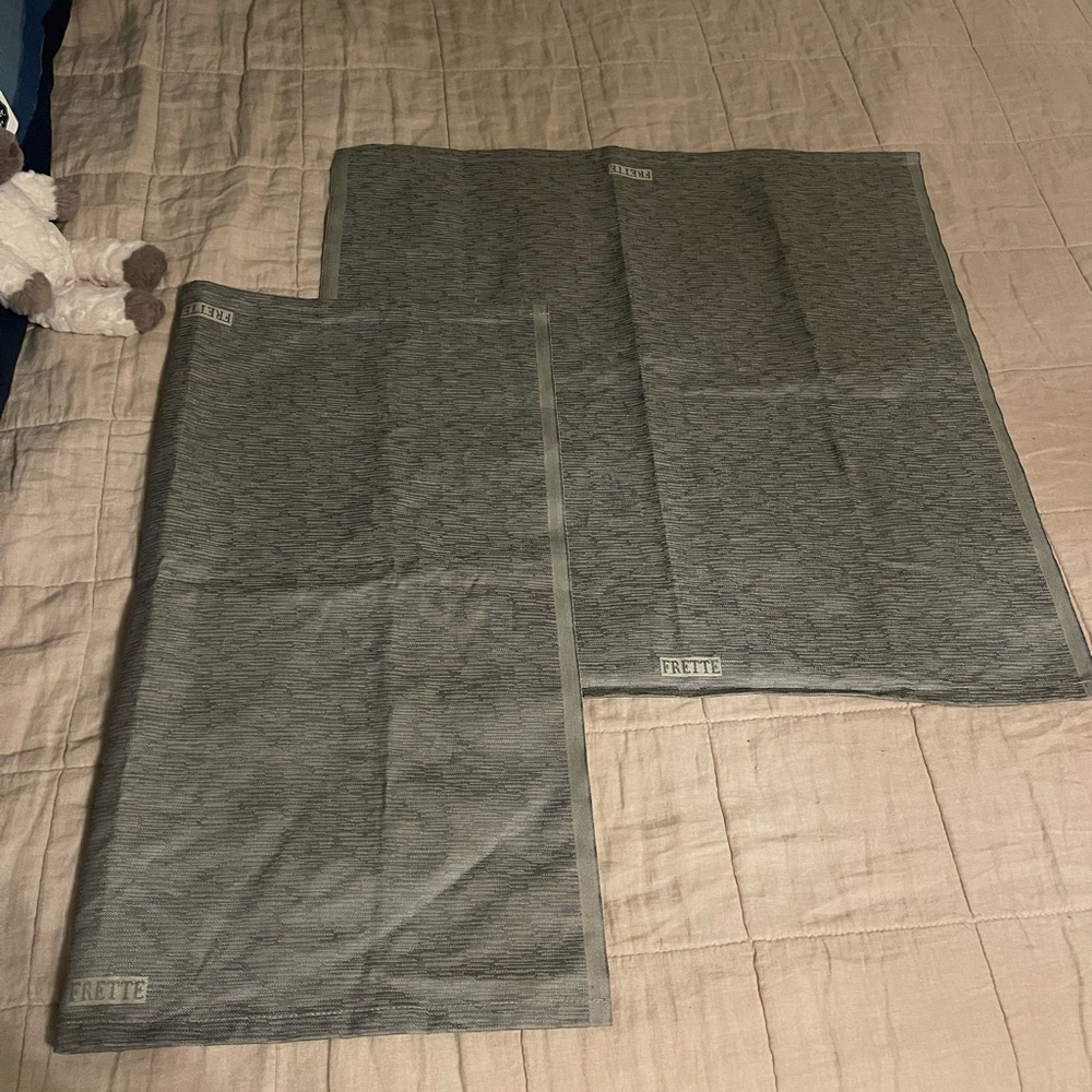 Cotton Buffet Napkins FRETTE 1860 TABLE NAPKINS  23" X 23" square grey